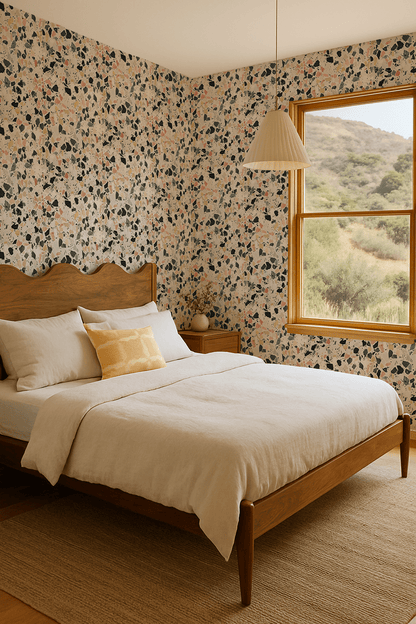 Mojave Terrazzo Wallpaper, peach & yellow - mosswell.us