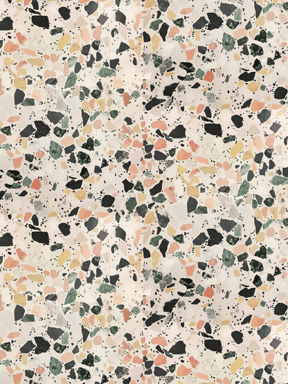 Mojave Terrazzo Wallpaper, peach & yellow - mosswell.us