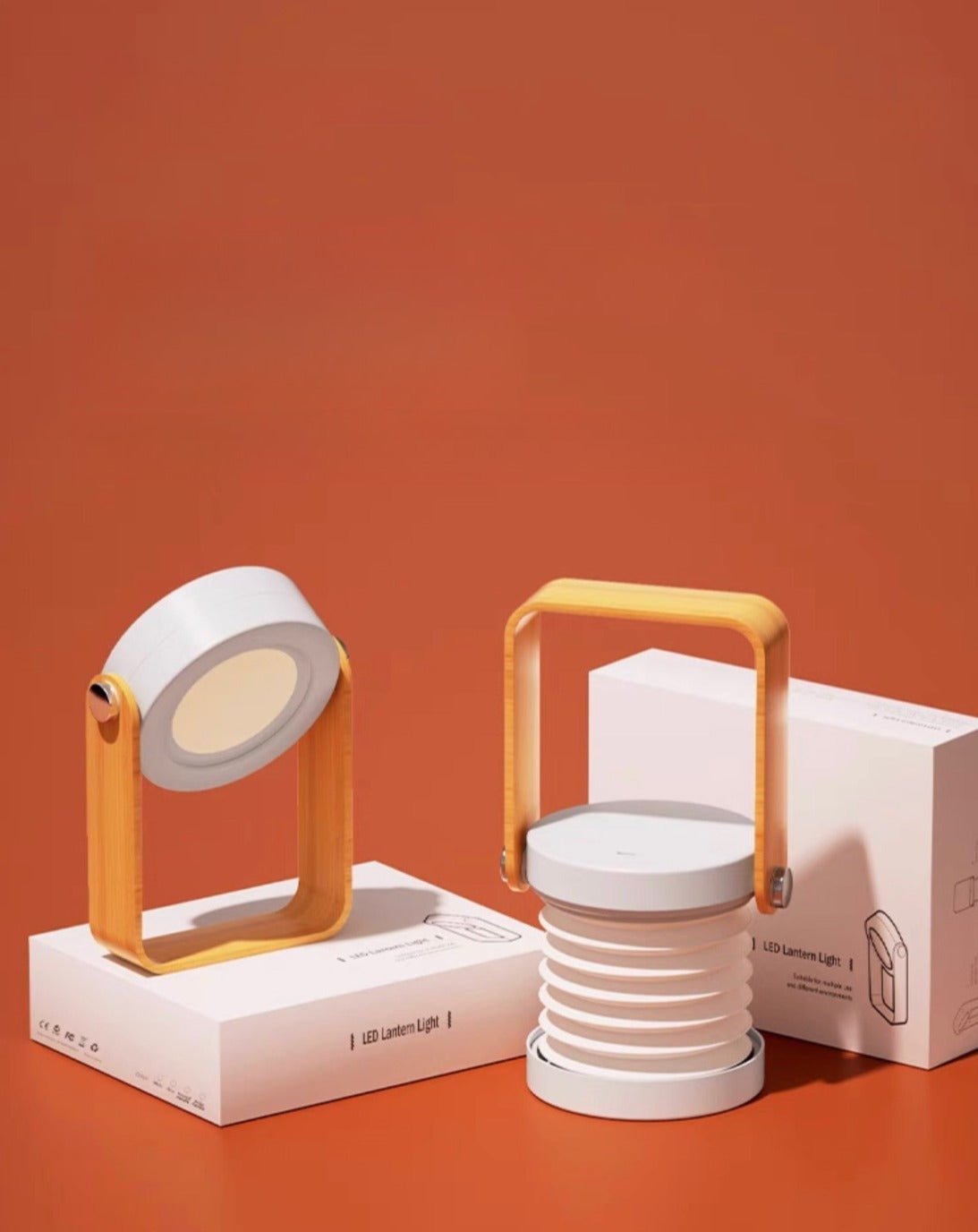 Nordic Foldable Portable Lantern Bedside Table Lamp, Dimmable Nursery - mosswell.us