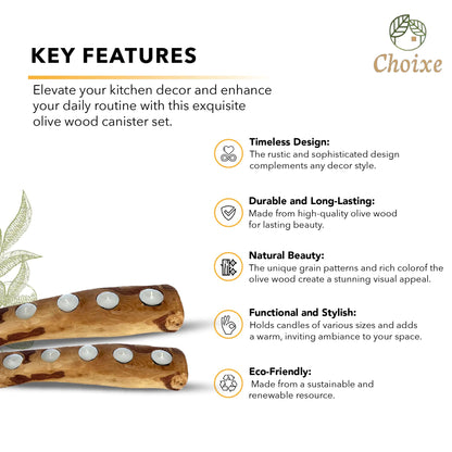 Olive Wood Candle Holder - mosswell.us