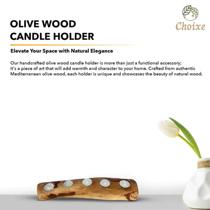 Olive Wood Candle Holder - mosswell.us