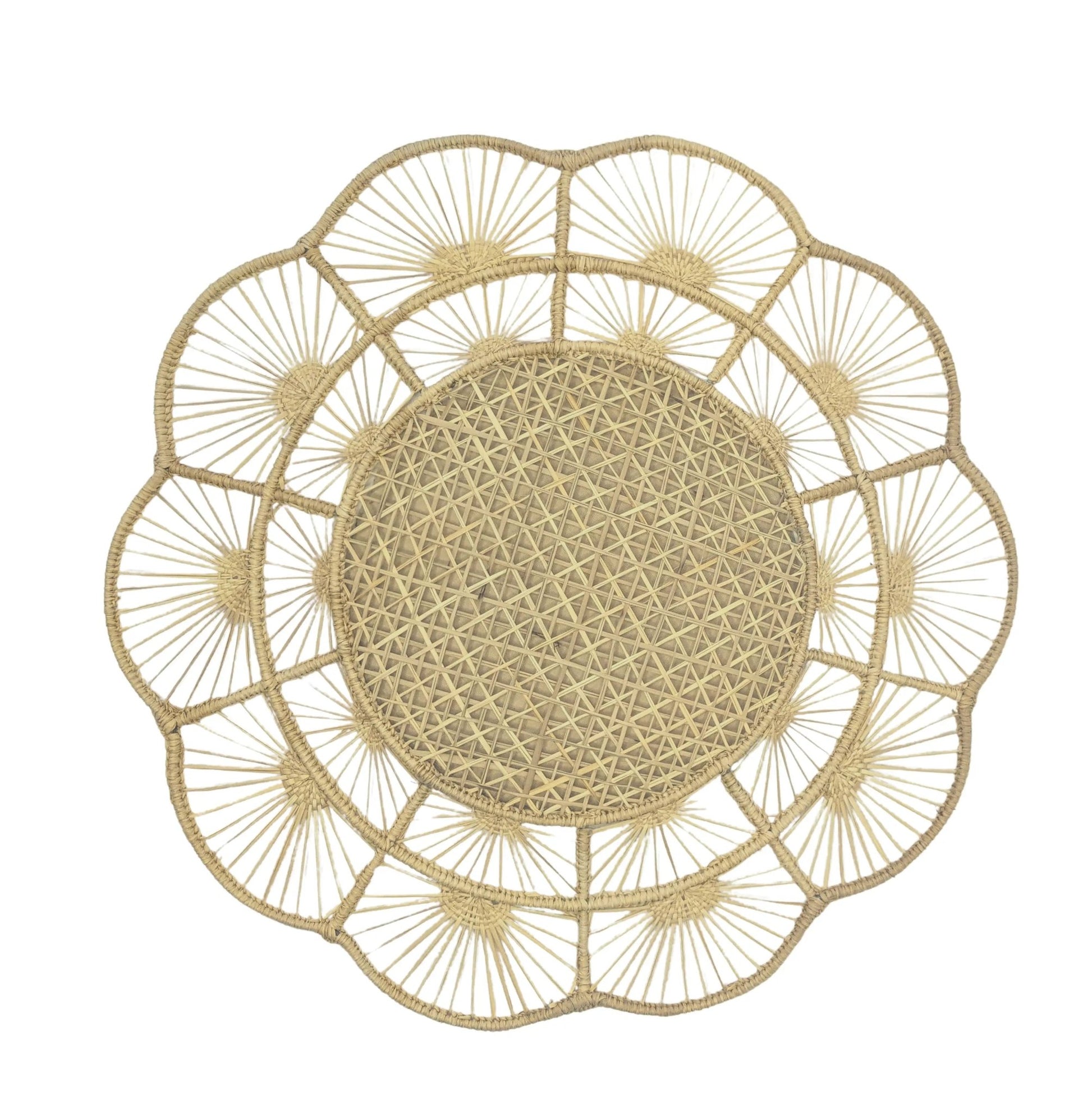 Petal Perfection Handwoven Iraca Placemat - mosswell.us