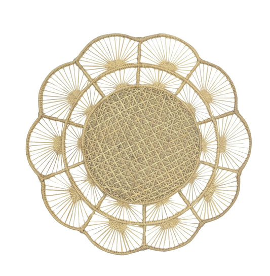 Petal Perfection Handwoven Iraca Placemat - mosswell.us