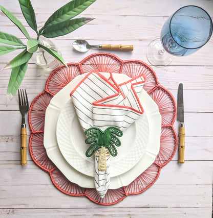 Petal Perfection Handwoven Iraca Placemat - mosswell.us