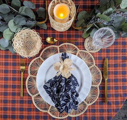 Petal Perfection Handwoven Iraca Placemat - mosswell.us