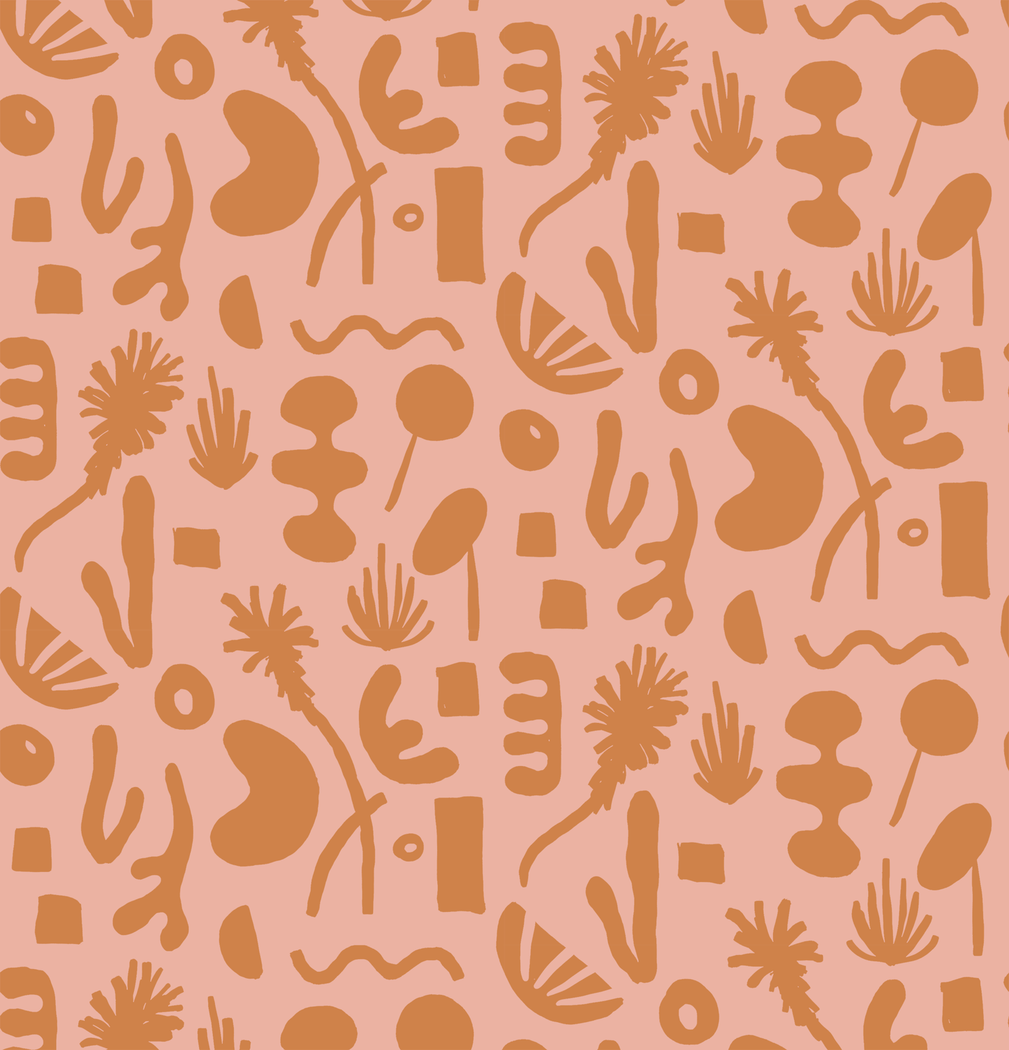 Pool Side Wallpaper, pink & orange - mosswell.us