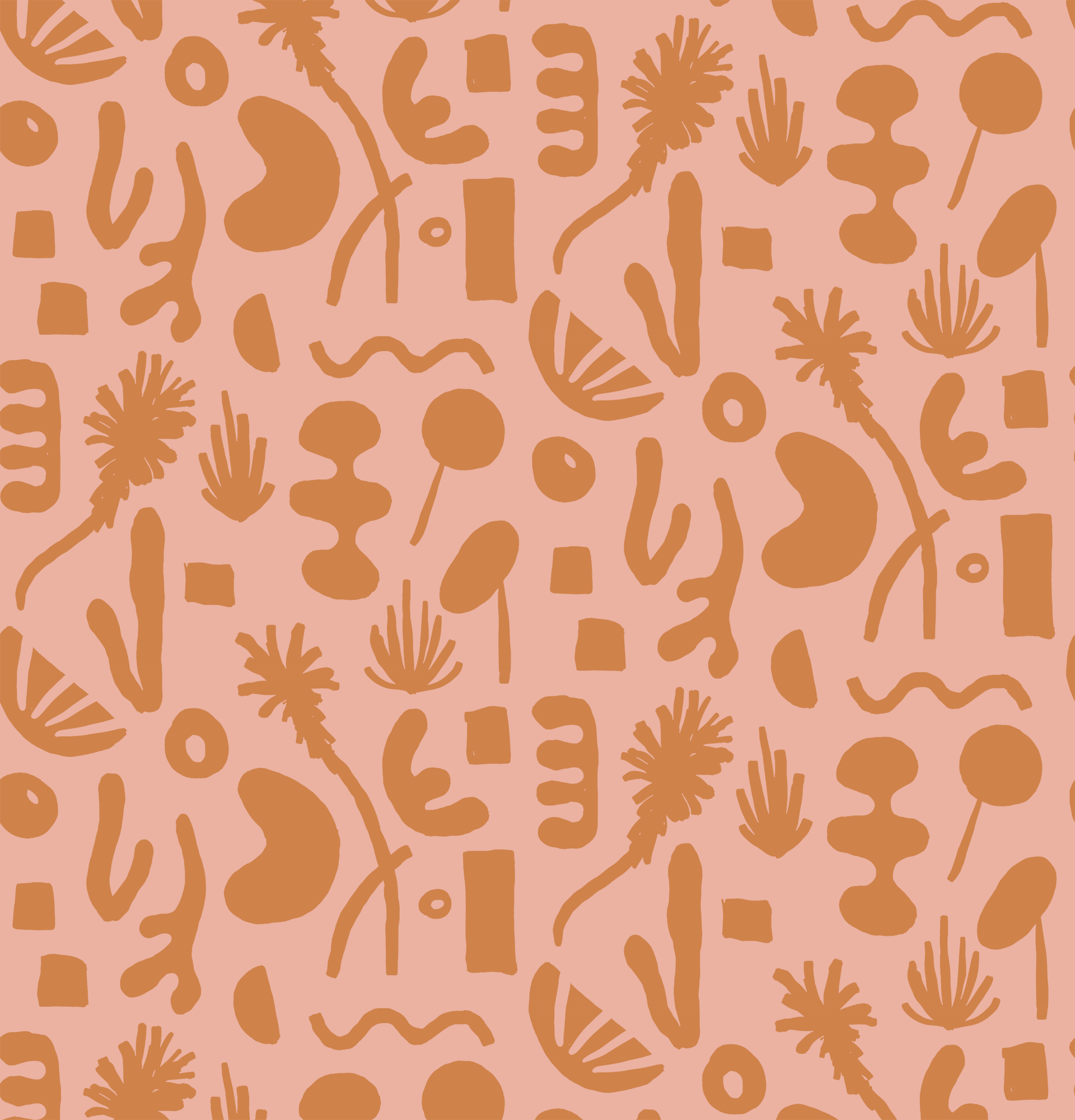 Pool Side Wallpaper, pink & orange - mosswell.us