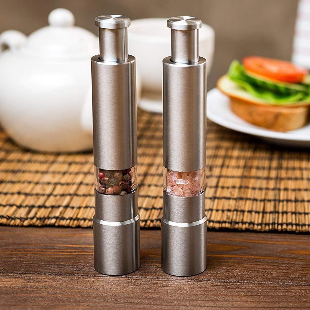 Premium Stainless Steel Salt and Pepper Spice Grinder - mosswell.us
