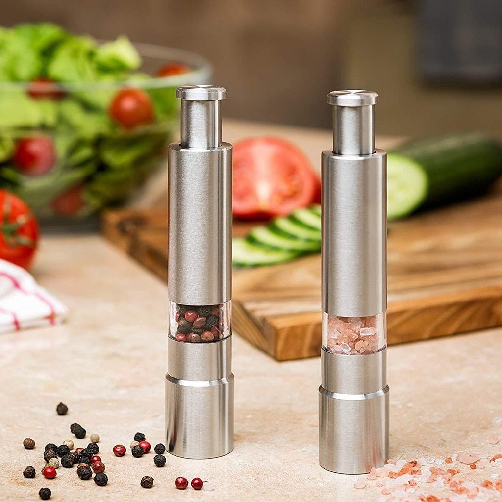 Premium Stainless Steel Salt and Pepper Spice Grinder - mosswell.us