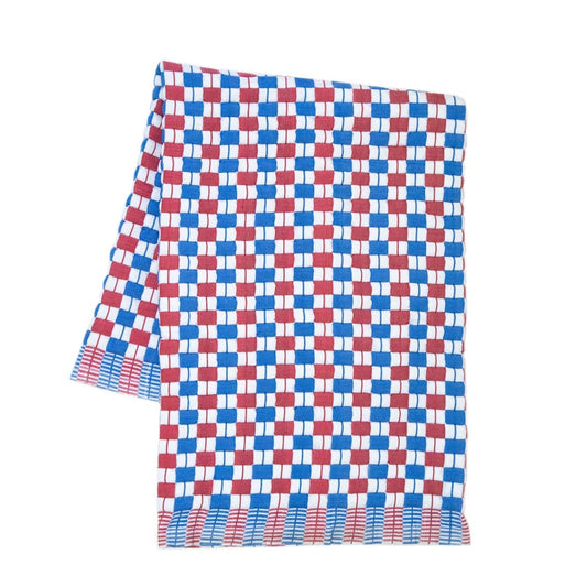 Quilted Sujani Throw Blanket - Red & Blue - mosswell.us