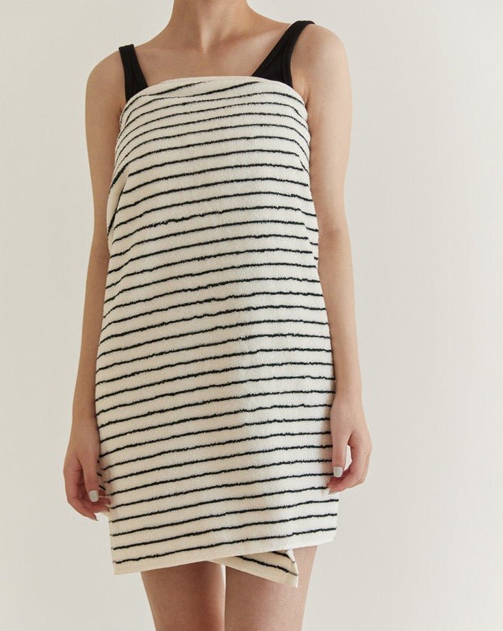 Retro Style 100% ORGANIC Combed Cotton Striped Bath Towel - mosswell.us