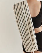 Retro Style 100% ORGANIC Combed Cotton Striped Bath Towel - mosswell.us