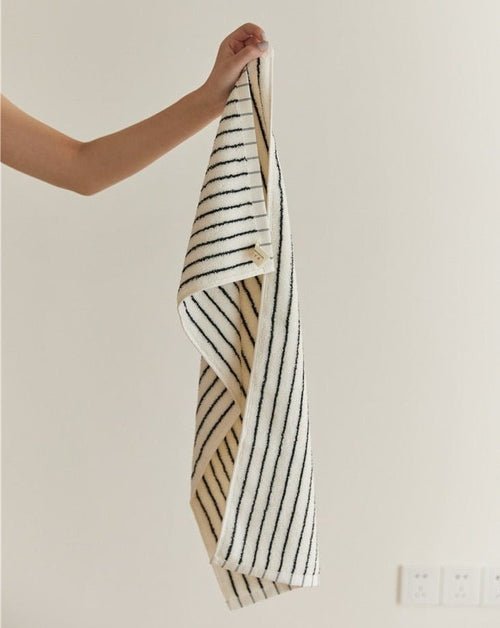 Retro Style 100% ORGANIC Combed Cotton Striped Bath Towel - mosswell.us