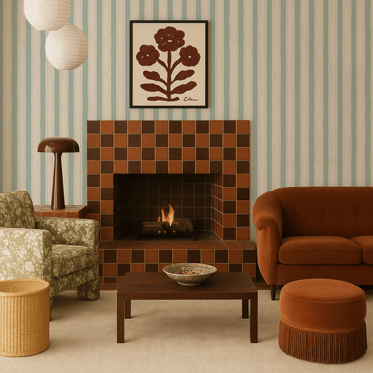 Riviera Stripe Wallpaper, off - white and mint - mosswell.us