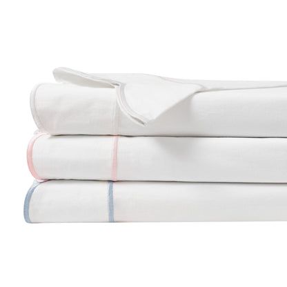 Scallop Frame Embroidered Cotton Percale Duvet Set - mosswell.us
