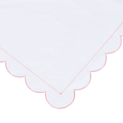 Scallop Frame Embroidered Cotton Percale Duvet Set - mosswell.us