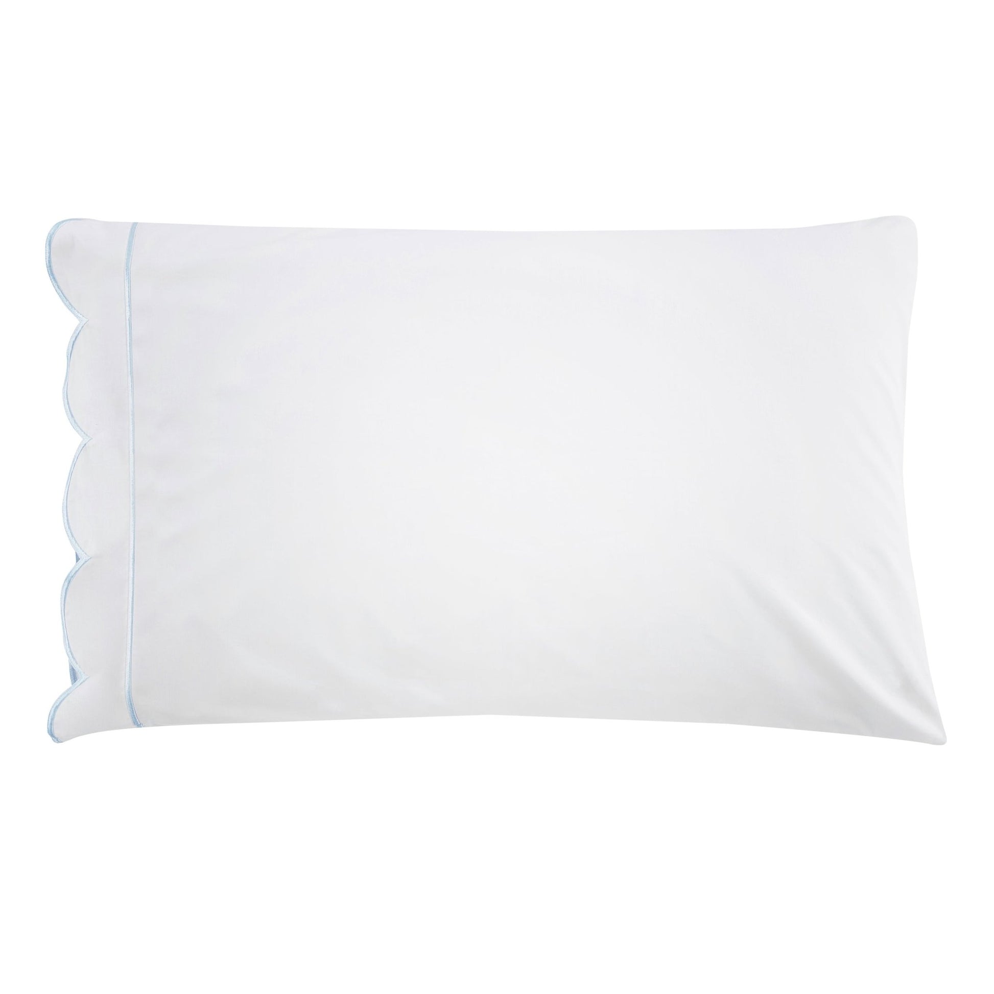 Scallop Frame Embroidered Cotton Percale Sheet Set - mosswell.us