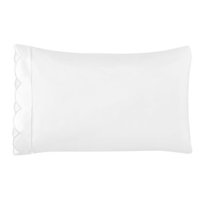 Scallop Frame Embroidered Cotton Percale Sheet Set - mosswell.us