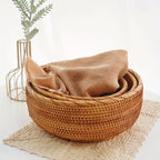 Set of 1 or 3 Rattan Decorative Woven Baskets - mosswell.us