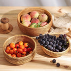 Set of 1 or 3 Rattan Decorative Woven Baskets - mosswell.us