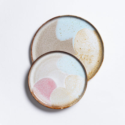 Set of 12 stoneware ceramic Dinnerware — Melting Ice Cream Collection - mosswell.us