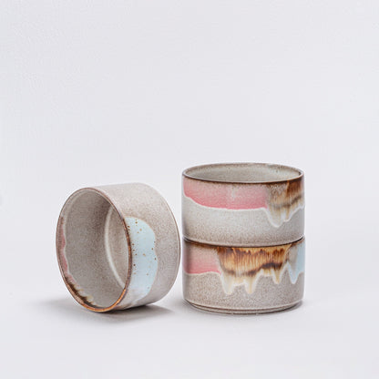 Set of 12 stoneware ceramic Dinnerware — Melting Ice Cream Collection - mosswell.us