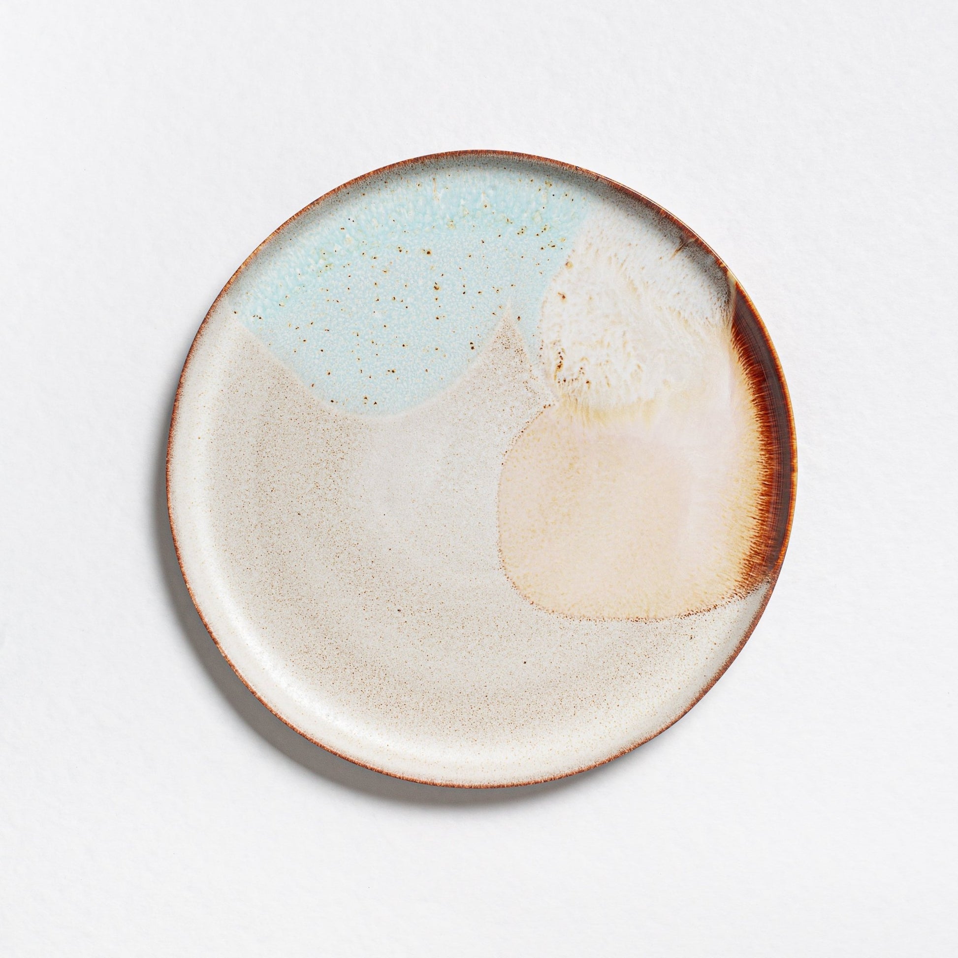 Set of 12 stoneware ceramic Dinnerware — Melting Ice Cream Collection - mosswell.us