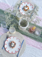 Set of 2 Cloud Ceramic Dinner Plates - Cute Whimsical Eclectic - mosswell.us