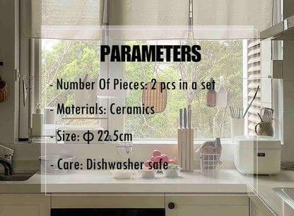 Set of 2 Cloud Ceramic Dinner Plates