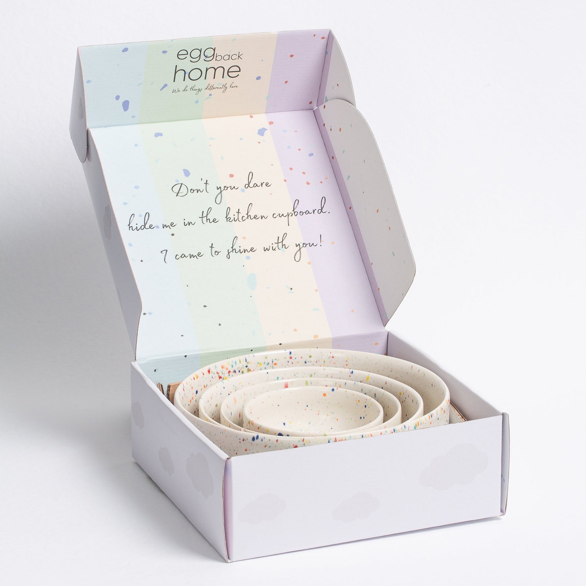 Set of 4 White Big Bowls stoneware ceramic — Party Collection - mosswell.us