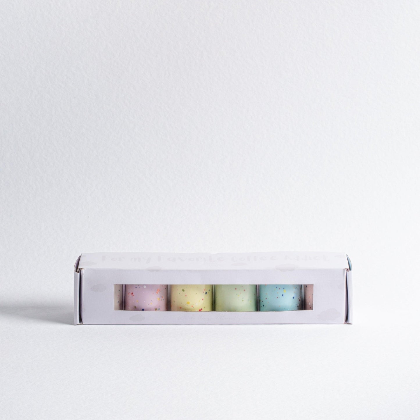 Set of 6 Espresso Cups /Egg Cups stoneware ceramic — Party Collection mix color - mosswell.us