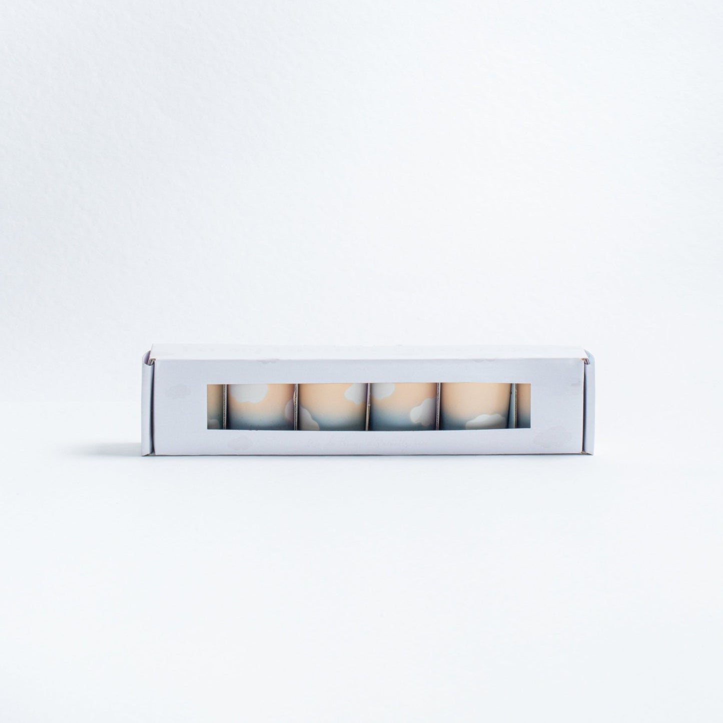 Set of 6 Espresso Cups stoneware ceramic — Cloud Peach Sky Collection - mosswell.us