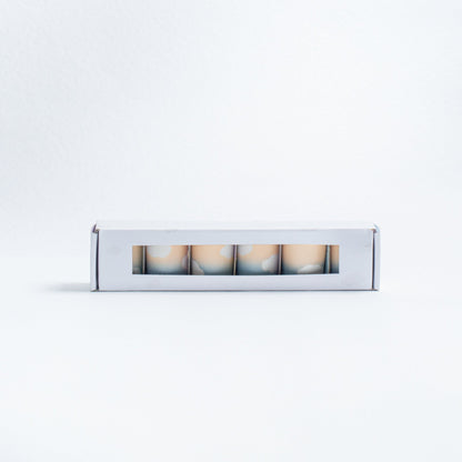 Set of 6 Espresso Cups stoneware ceramic — Cloud Peach Sky Collection - mosswell.us