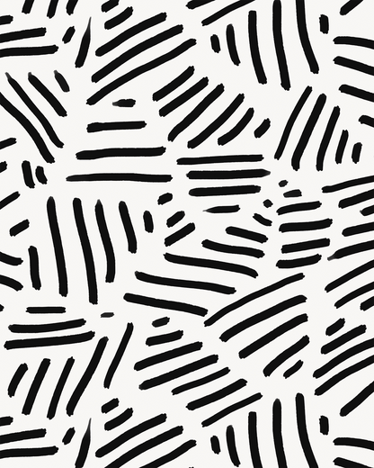 Simple Stripes Wallpaper, white & black - mosswell.us