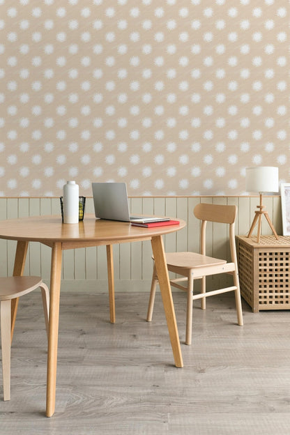 Sol Wallpaper, tan & white - mosswell.us