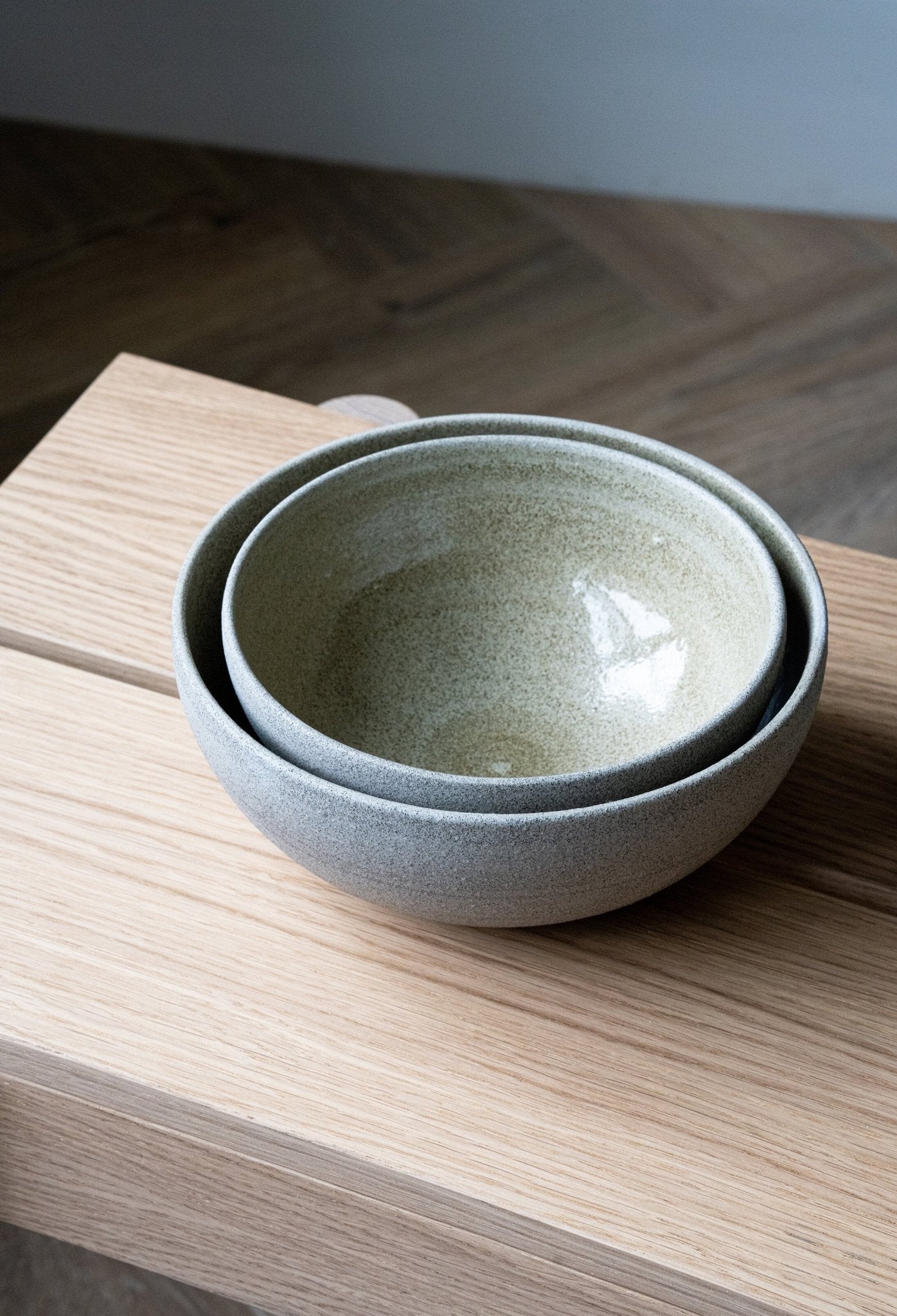 Stoneware Nesting Bowl Set - Concrete - mosswell.us