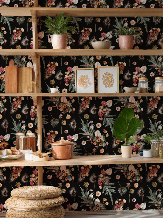 The Little Branch Wallpaper, black - mosswell.us