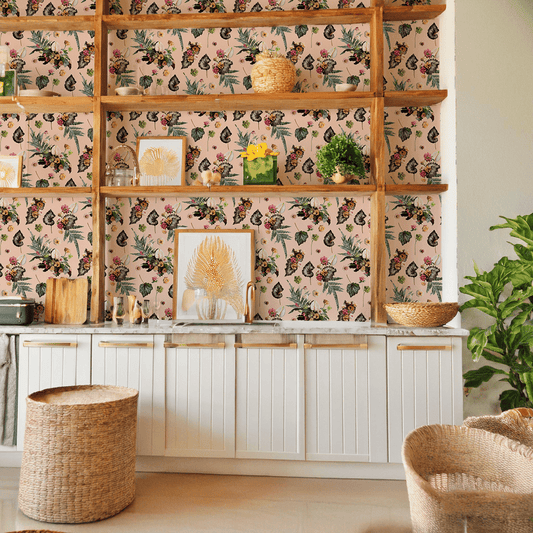 The Little Branch Wallpaper, blush - mosswell.us