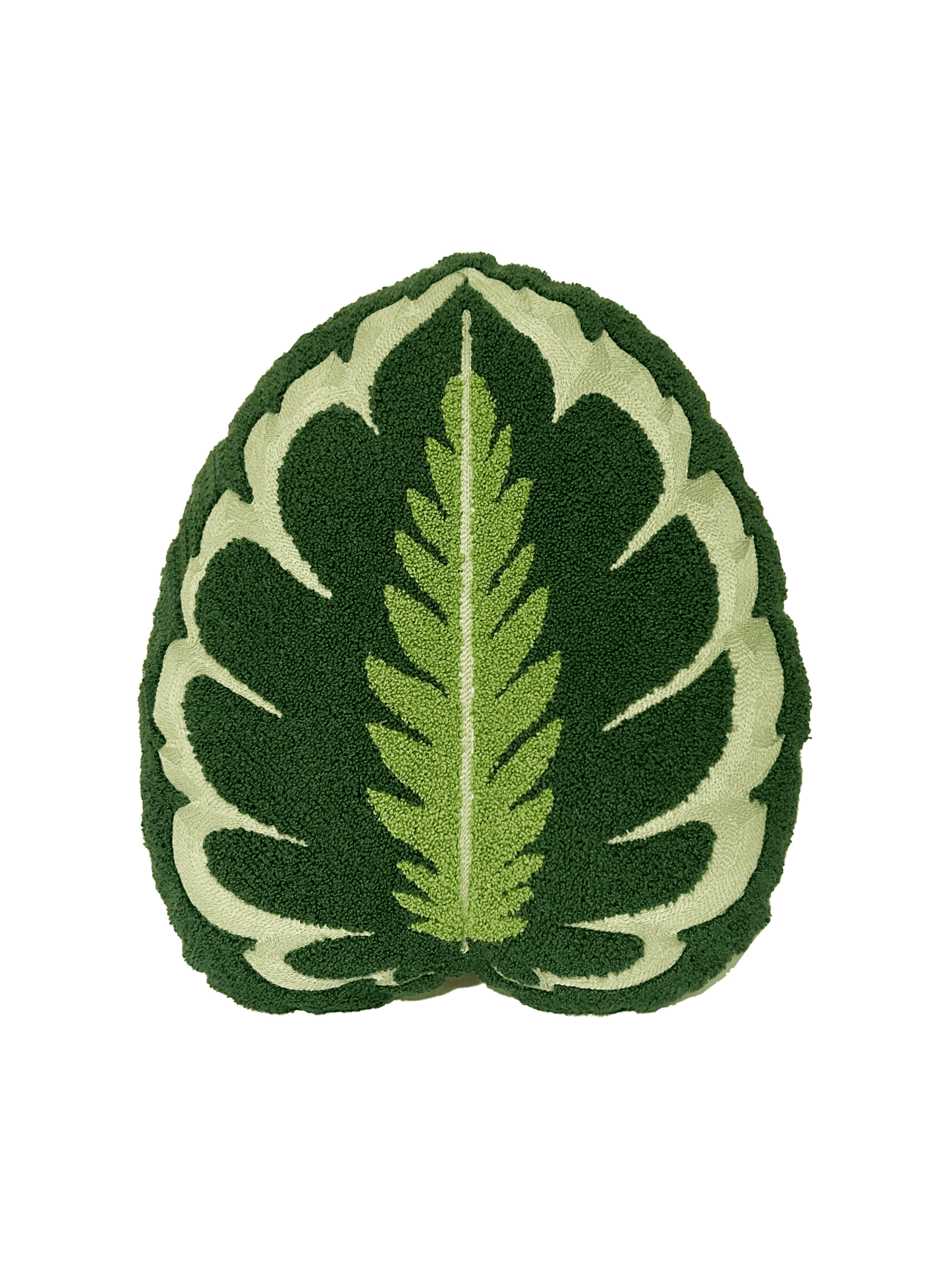 Tufted Calathea Medallion Leaf Pillow - mosswell.us
