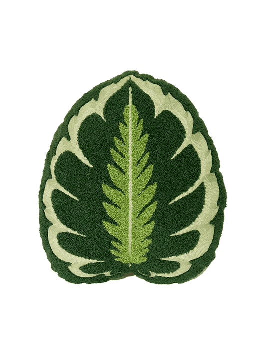 Tufted Calathea Medallion Leaf Pillow - mosswell.us