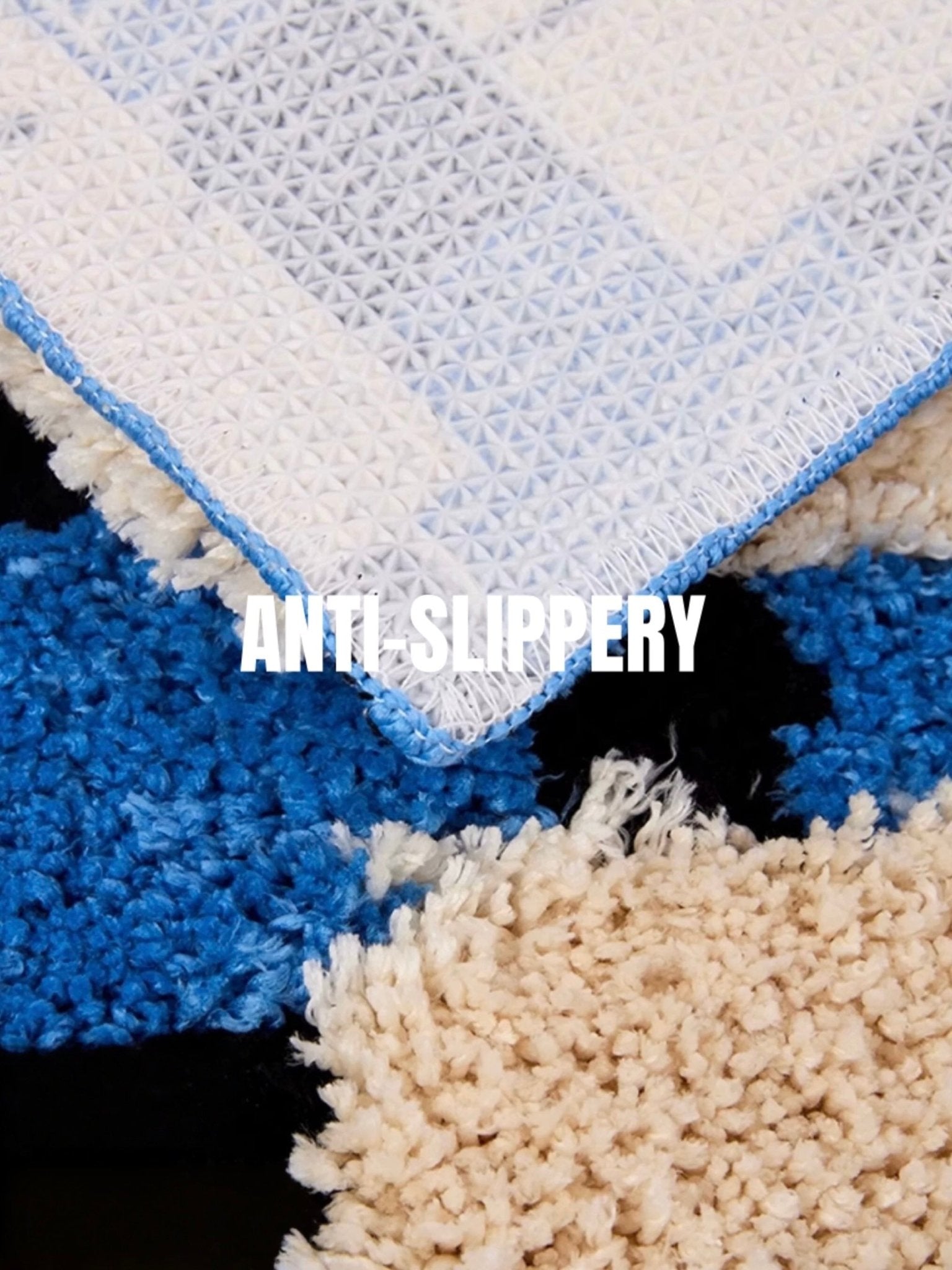Ultra Soft Modern Geometric Bath Rug, Absorbent, Anti - slippery Mat - mosswell.us