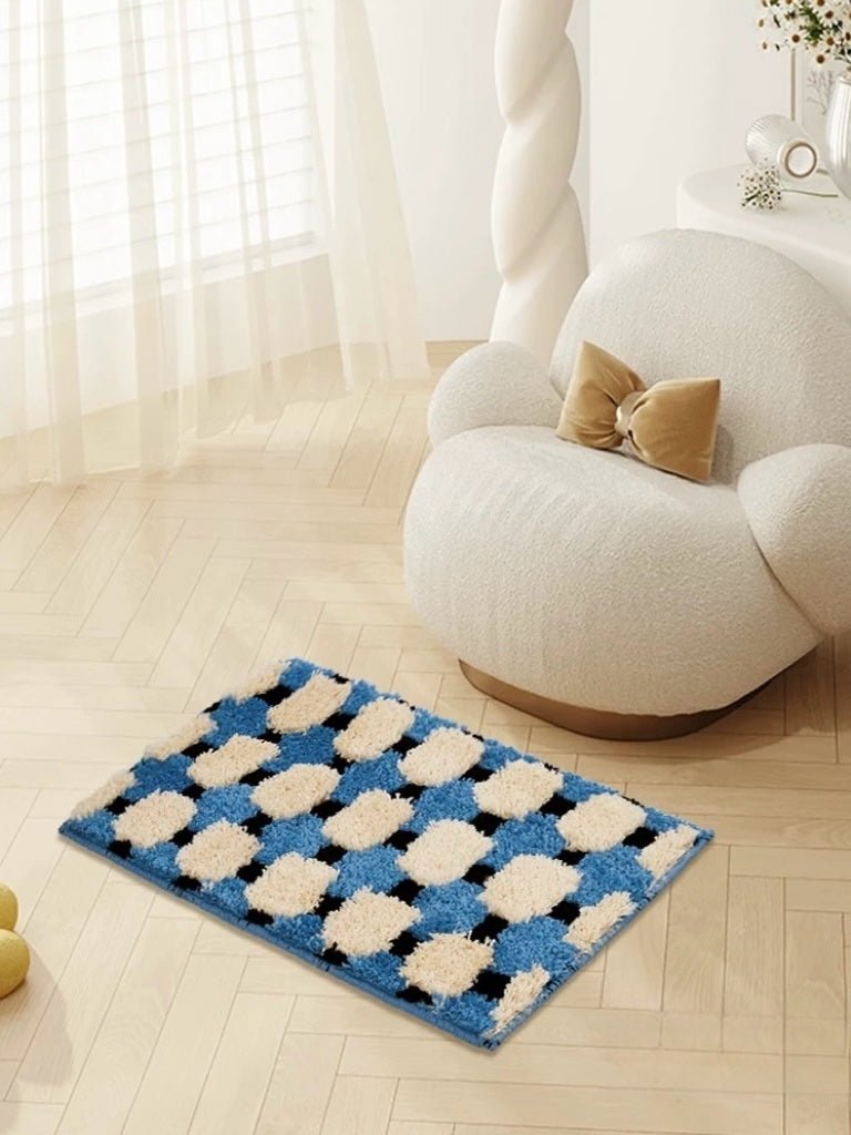 Ultra Soft Modern Geometric Bath Rug, Absorbent, Anti - slippery Mat - mosswell.us