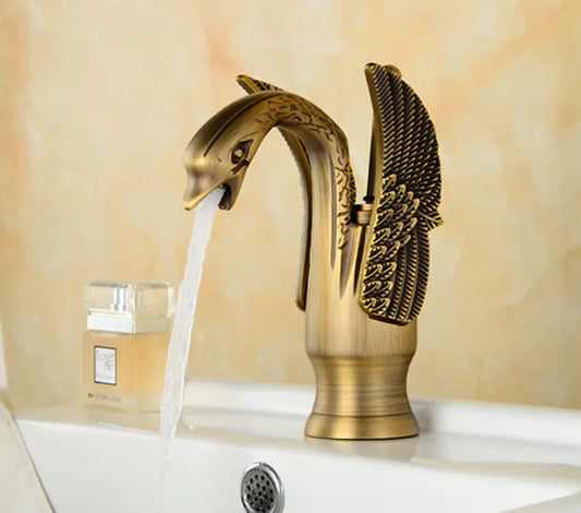 Antique Copper Bathroom Vanity Washbasin Faucet