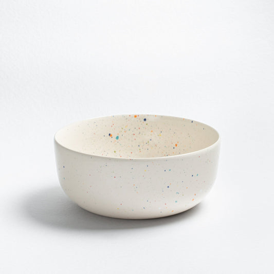 White Salad Bowl 10.2" stoneware ceramic — Party Collection - mosswell.us