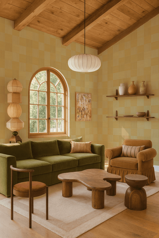 Zellige Wallpaper, butter - mosswell.us