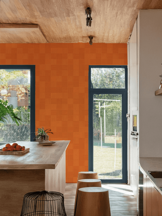 Zellige Wallpaper, orange - mosswell.us
