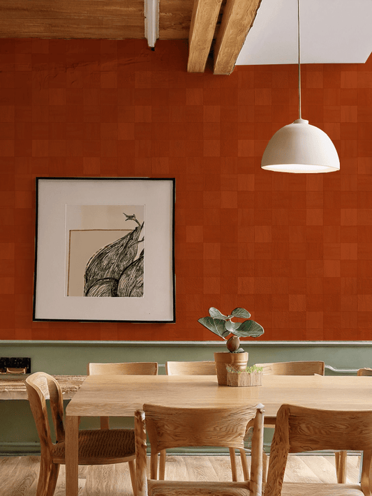 Zellige Wallpaper, rust - mosswell.us