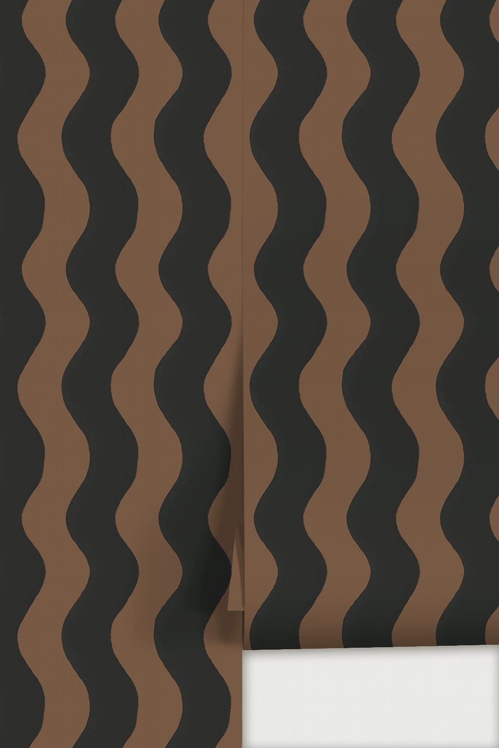 Ziggy Stripe Wallpaper, brown and black - mosswell.us