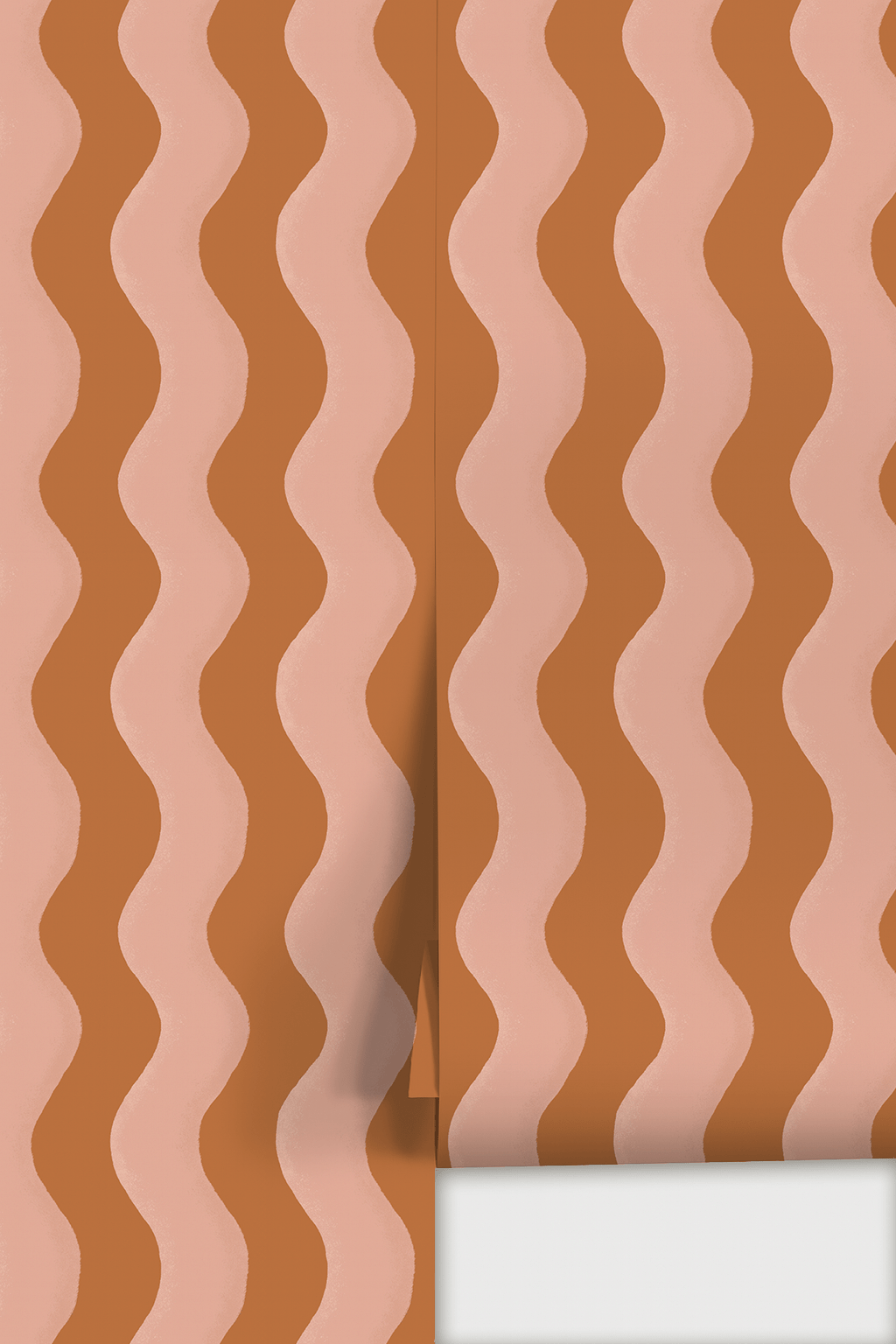Ziggy Stripe Wallpaper, orange and pink - mosswell.us