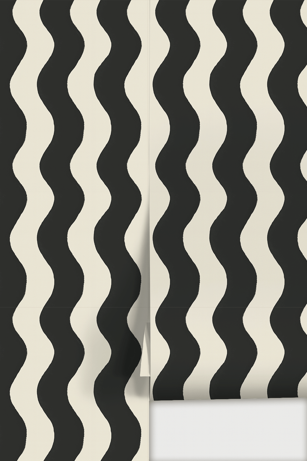 Ziggy Stripe Wallpaper, white and black - mosswell.us